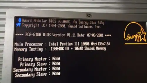 Industrial Pc Advantech Pca-6180 Rev. B1 1906618004 Bios V1.11 Intel Piii 128Mb