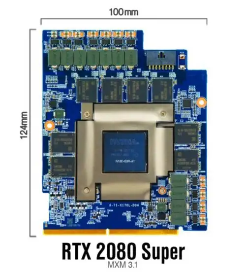 Clevo X170Sm Nvidia Rtx 2080 Super N18E-G3R; 8Gb Ddr6; Mxm3.1; Kit di aggiornamento Gpu