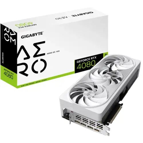 Gigabyte Geforce Rtx 4080 Gv-N4080Aero Oc-16Gd Oc White Gddr6X Pci-E 4.0 X 16