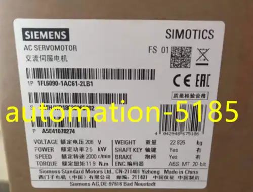 Siemens 1Fl6090-1Ac61-2Lb1 servomotor V90