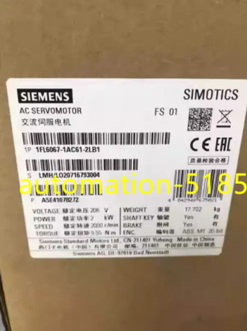 Siemens 1FL6067-1AC61-2LB1 moteur servo V90