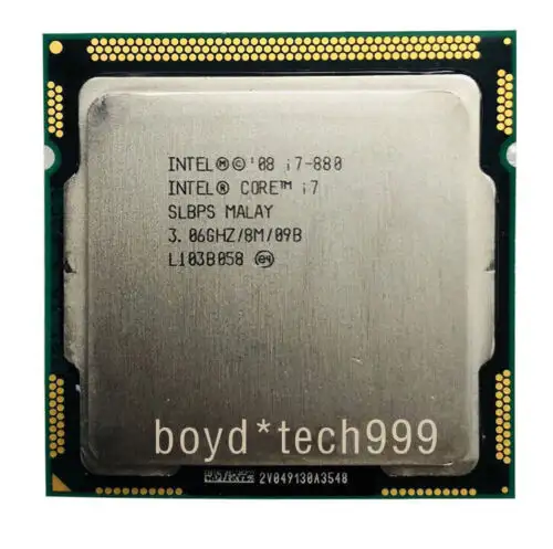 Intel Core I7 Quad Core I7-880 Cpu 3.06Ghz 8 Threads Lga1156 3067 Mhz Processor