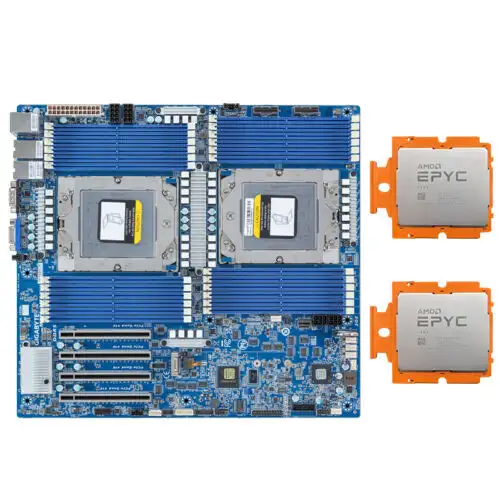 Gigabyte Mz73-Lm1 +2X Amd Epyc Genoa Sp5 Zen4 9654 96 Cores 2.4Ghz Processor