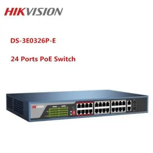 Hikvision DS-3E0326P-E 24X10/100Mbps Auto-MDIX 4K 370W 24埠PoE交換機