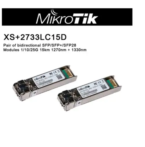 Mikrotik XS+2733LC15D dwukierunkowe moduły SFP/SFP+/SFP28 jednomodowe
