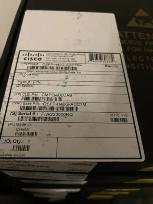 Cisco Qsfp-H40G-Aoc7M module optique