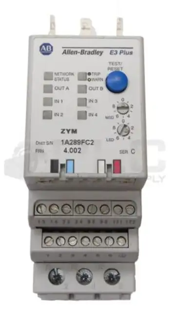 Allen Bradley 193-Ec2Bd /C E3 Plus 3-15A 600Vac Solid State Overload Relay