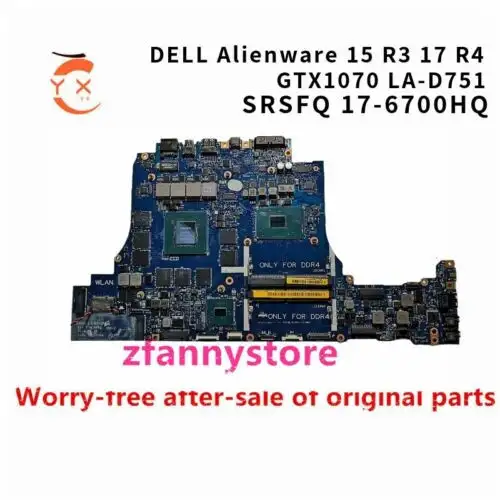 Für Dell Alienware 15R3 17R4 Motherboard 17-6700Hq Gtx1070 La-D751 Vmnm2 0Vmnm2