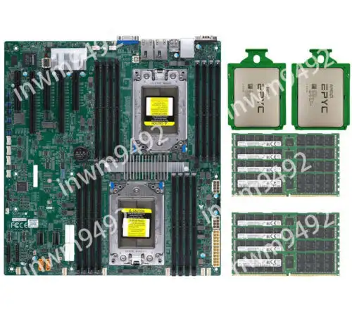 Amd Epyc 7601X2+Supermicro H11Dsi - I Rev2.0+8 32G 2666Mhz Ddr4+2 2U Cooler