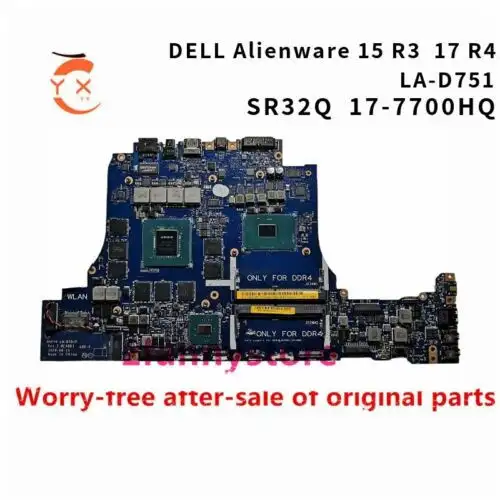 For Dell Alienware 15R3 17R4 Laptop Motherboard 17-7700Hq Gtx1070 La-751P Rvf7V