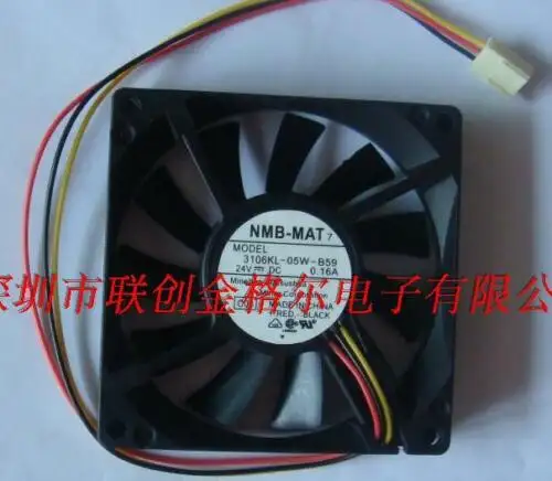 Nmb3106Kl-05W-B59 8015 8Cm 24V quạt inverter ba dây