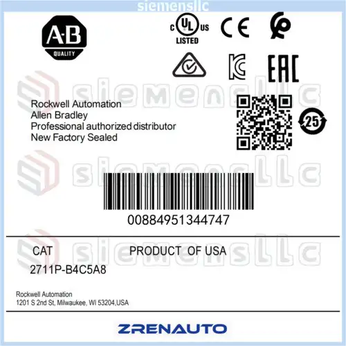 2711P-B4C5A8 Allen Bradley Panelview Plus 6 Graphic Terminal Spot Goods #Pl
