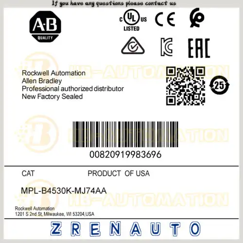 Allen Bradley Mpl-B4530K-Mj74Aa 480V AC Mpl