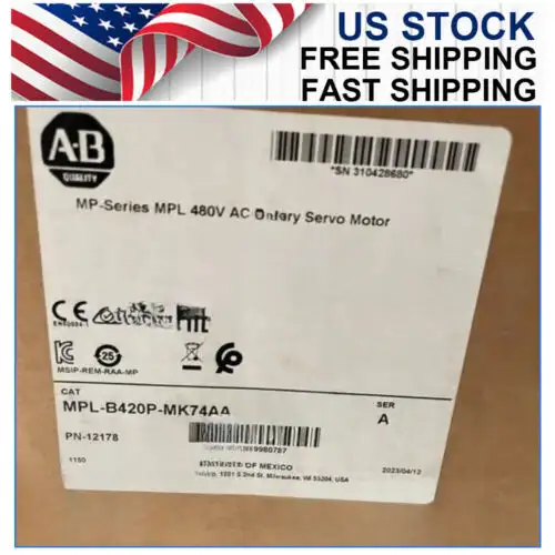 Allen Bradley Mpl-B420P-Mk74Aa 480V AC MP系列旋轉伺服馬達