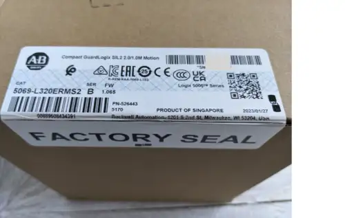New Allen Bradley 5069-L320Erms2 /B Guardlogix 5380 2Mb User 1Mb Safety 8 Axes