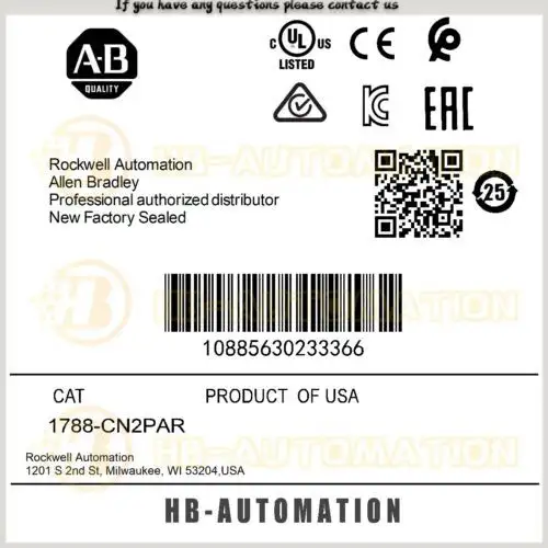 Allen Bradley 1788-Cn2Par Red Cnet To Profibuspa Linking Dev