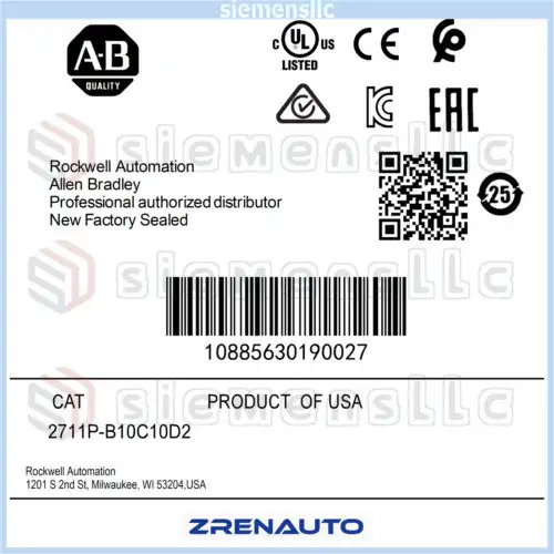 2711P-B10C10D2 Allen Bradley Panelview Plus Graphic Terminal Spot Goods #Gq