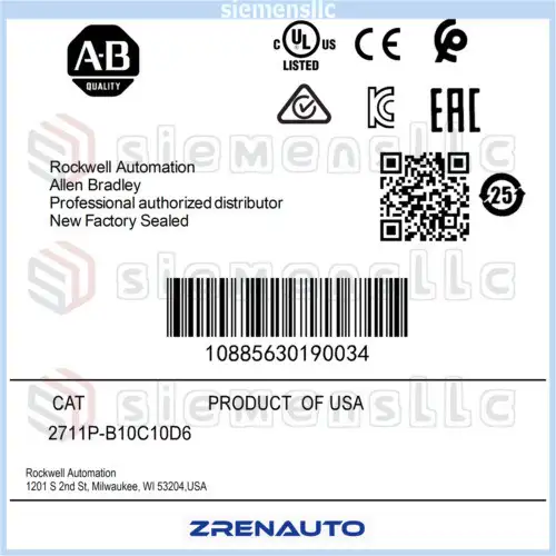 2711P-B10C10D6 Allen Bradley Panelview Plus Graphic Terminal Spot Goods #Pl