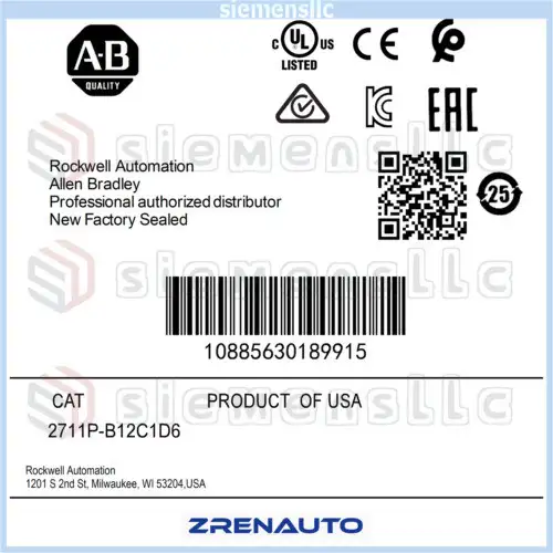 2711P-B12C1D6 Allen Bradley Panelview Plus Graphic Terminal Spot Goods #Pl