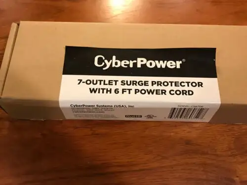 Cyberpower Csb706 Essential 7-Out Überspannungsschutz mit 1500 Joule und 6Ft Kabel