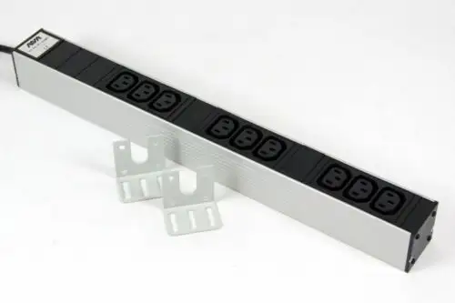 Apsa 9-Fach C13 Socket 10A 19 " 1He Control Cabinet Rack Power Strip Aluminium