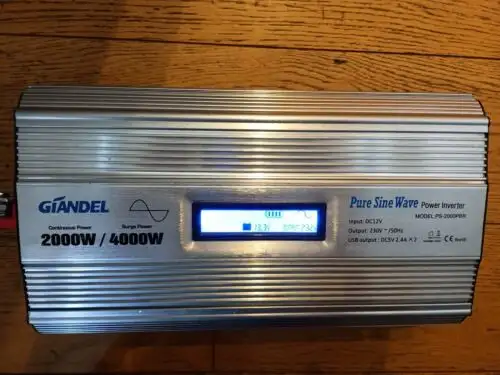 Giandel Ps2000-Pbr 2000W Inverter Pure Sine Wave 12V To 240V Eu Sockets