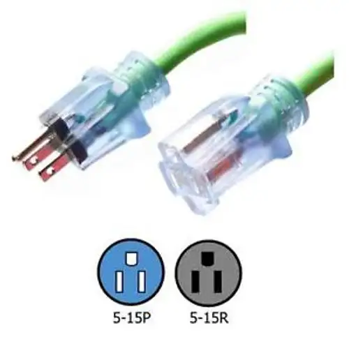 Iron # Ibx-49175-100M - 15 Amp Extension Cord 100 Feet Green Jacket