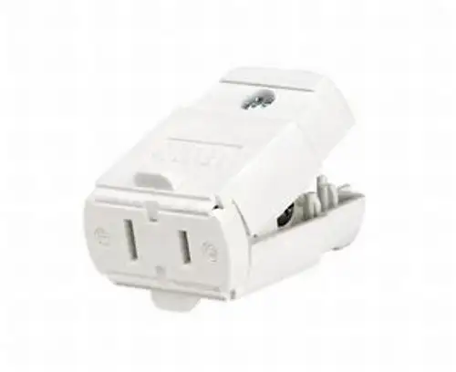 Leviton 102-WP White 15 Amp 125 Volt Cord outlet Polarized Non-Grounding 48PK