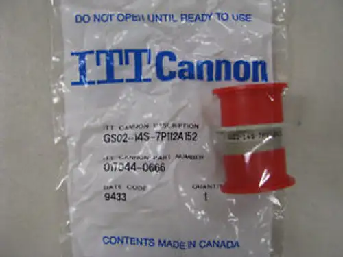 ITT CANNON GS02-14S-7P112A152 CONNECTOR NSN: 5935-00-082-0033
