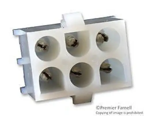 TE CONNECTIVITY / AMP 643749-1 CONNECTOR PLUG 6POS 6.35MM PCB (50 pieces)