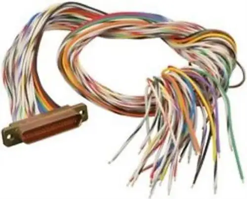 Itt Cannon Mdm-37Sh003B Micro-D Connector Receptacle 37Pos Wire Leads