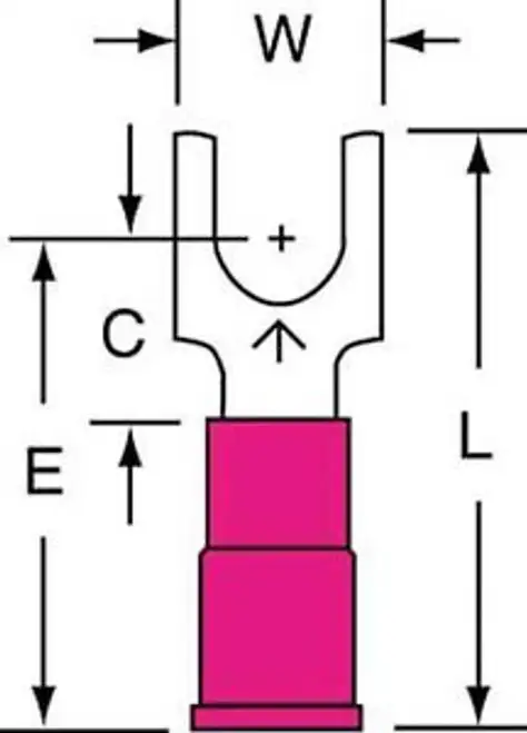 3M Mvu18-10Fbk 22 To 18 Awg Pk1000 G5631701 çatal terminal kırmızı