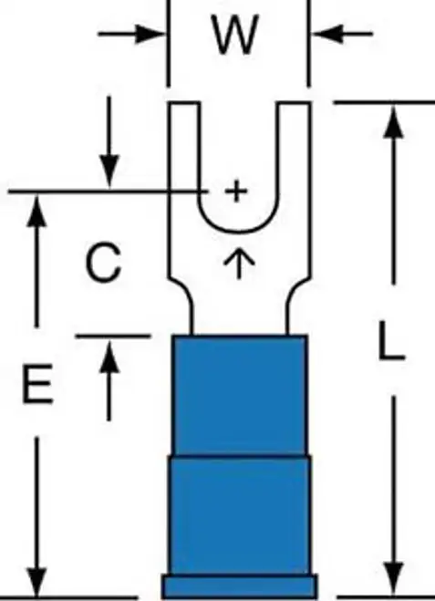 3M MV14-6FBK G5840597 16 đến 14 AWG đầu nối chĩa màu xanh