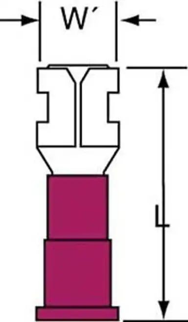 3M Mng18-187Dfk 22 To 18Awg Pk1000 G5719831 đầu nối ngắt cái màu đỏ