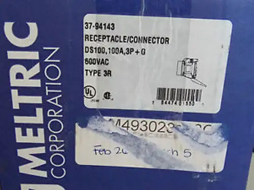Meltric Ds100 Receptacle Connector 37-94143 - 100A 600V 3P+G