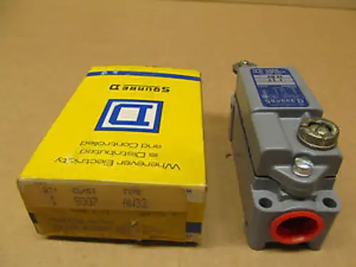1 NIB SQUARE D 9007-AW32 9007AW32 POSITION SWITCH ROLLER PLUNGER 1 N.O. 1 N.C.
