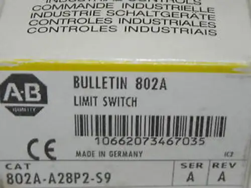 Allen Bradley 802A-A28P2-S9 Limit Switch