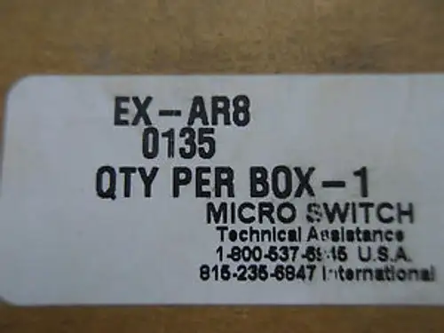 1 Honeywell Ex-Ar8 Enclosed Basic Switch