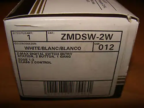LEVITON ZMDSW-2W Z-MAX 2 Button Entry Station Digital Switch