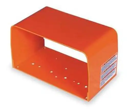LINEMASTER 522-D28 Fußschalterschutz Stahl Alarm Orange
