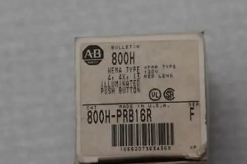 Allen Bradley 800H-Prb16R 1 No 1Nc 120V Series F Red Illuminated Push Button