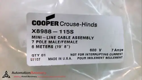 Cooper Crouse-Hinds X8988-115S Cable