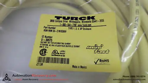 Turck Rsm Rkm 56-21M/S3059 5 Pole Male/Female 21M Minifast Cordset
