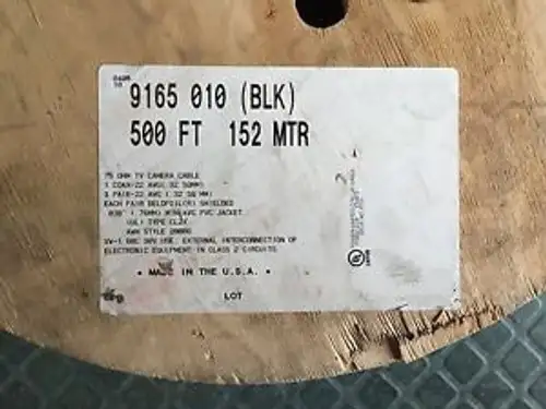 Belden Composite - Eng Efp And Cctv Cable Bl-9165 Huge Spool 500 Camera Cable