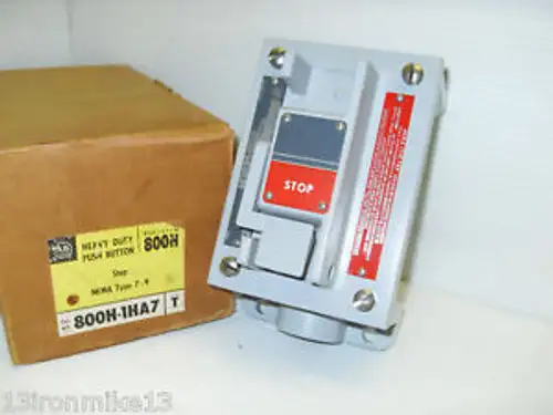 New Allen Bradley 800H-1Ha7 Stop Button Station Nib Fast