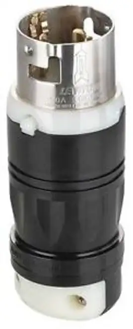 Leviton 7765-C Locking Plug 3P 4W 50A 250V Dc/600V Ac