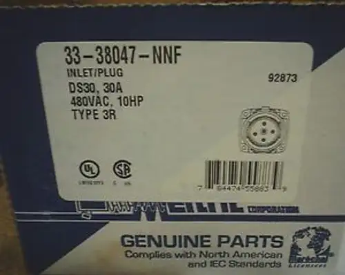 Meltric Inlet Plug Ds30 30A 33-38047-Nnf - 60 Day