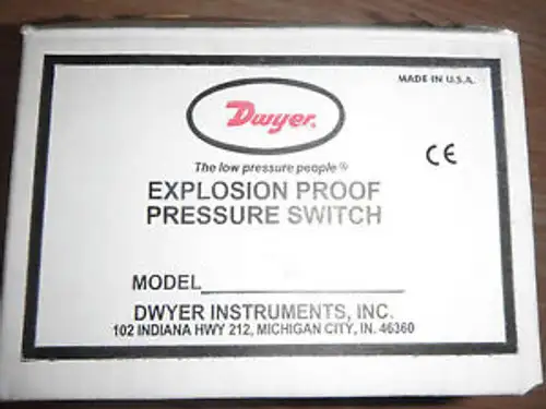 DWYER 240VAC 125VDC 1950G-5-B výbušnému odolný tlakový spínač