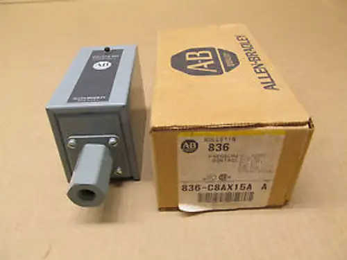 1 Allen Bradley 836-C8Ax15A Pressure Control 836C8Ax15A Range 6-250 Psi