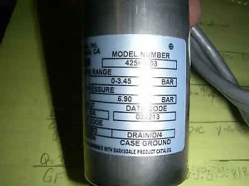 Barksdale Pressure Transducer Pn: 425H3-03
